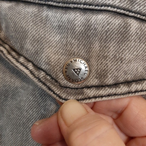 Vintage Michael Sloane Acid Washed Jeans Gray Size 34/34 Distressed Pleated 80's - Picture 3 of 16